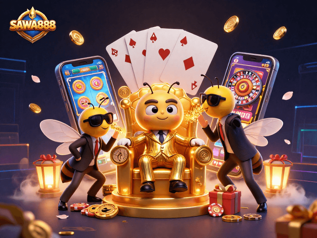 Engage with SAWA888's thrilling slot games in a vibrant 3D casino world filled with action!