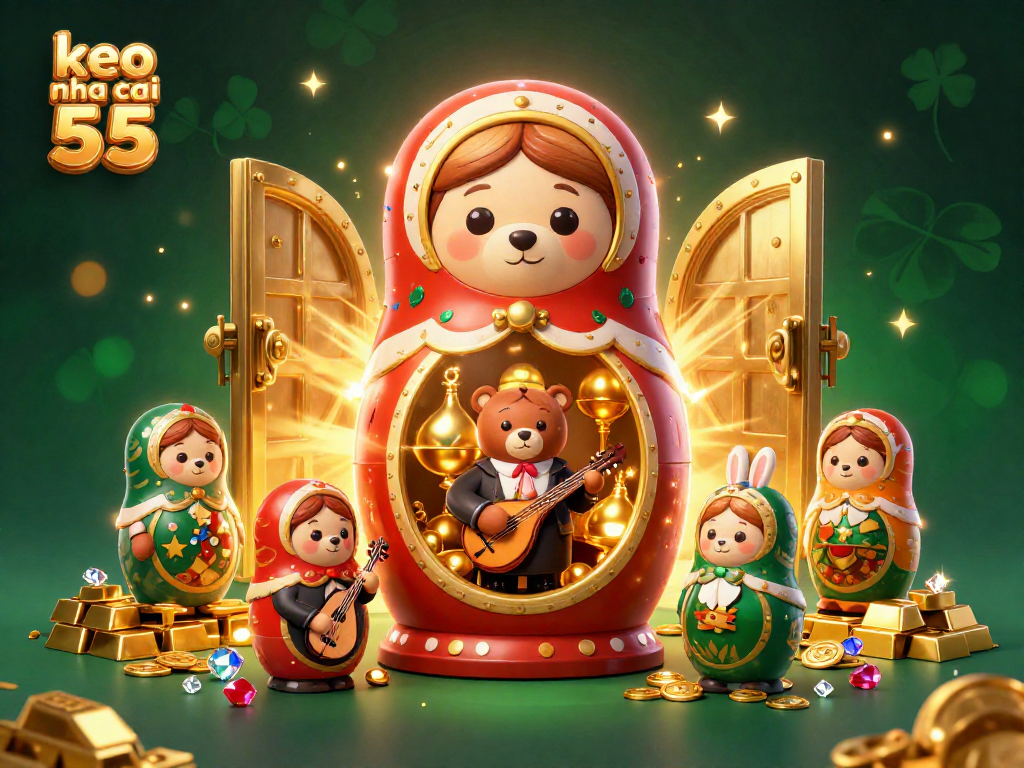 Experience keo nha cai 55 excitement with a vibrant casino-themed illustration showcasing rich elements.