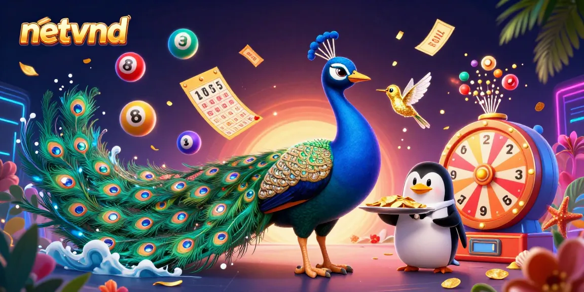 Experience vibrant netvnd lottery excitement with colorful elements and engaging characters.