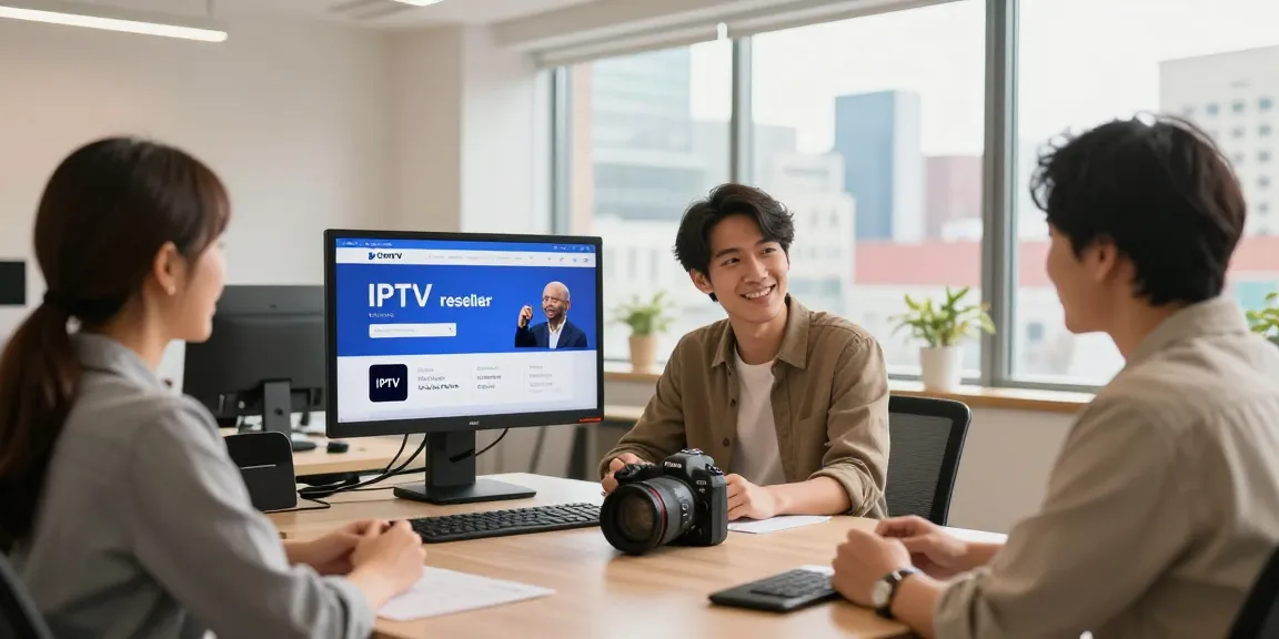 Premium IPTV services by a trusted provider in a local office setting.