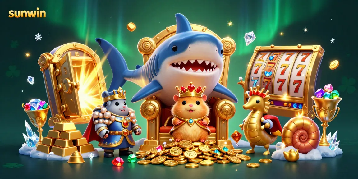 Experience the sunwin slots thrill with a golden hamster king and treasure-filled adventure