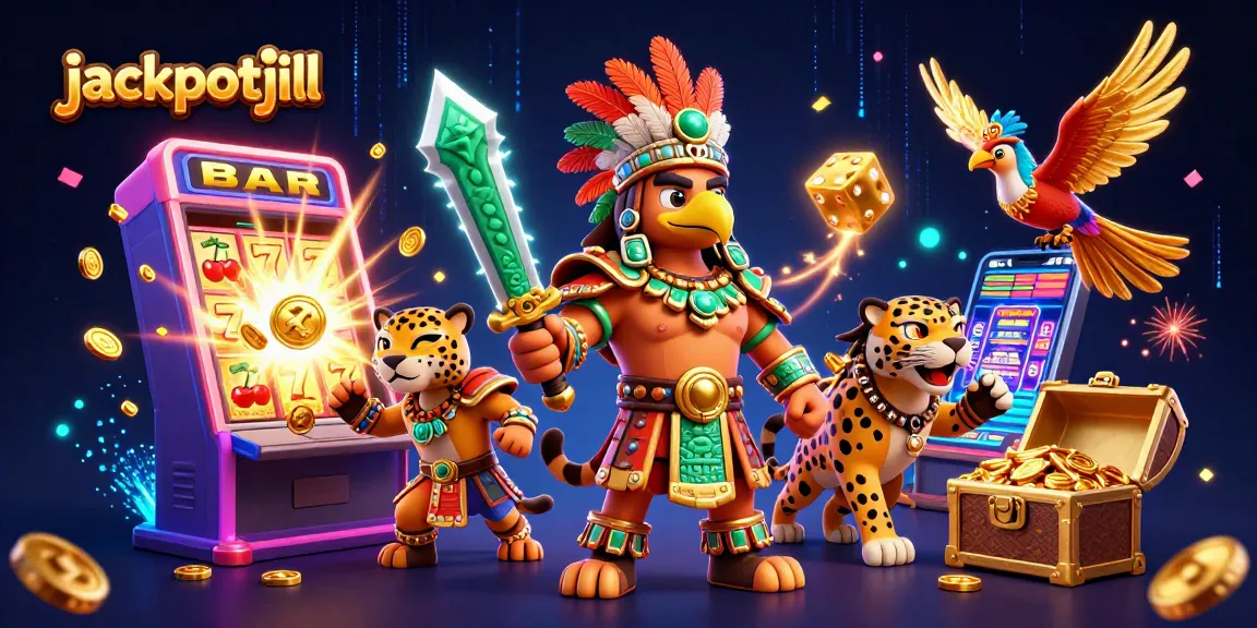 Join jackpotjill's thrilling adventure with Aztec warriors and jackpot-rich slots!