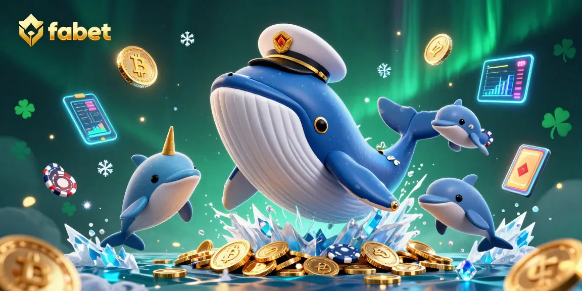 Engage with fabet for dynamic gaming action featuring whales, coins, and crypto elements.